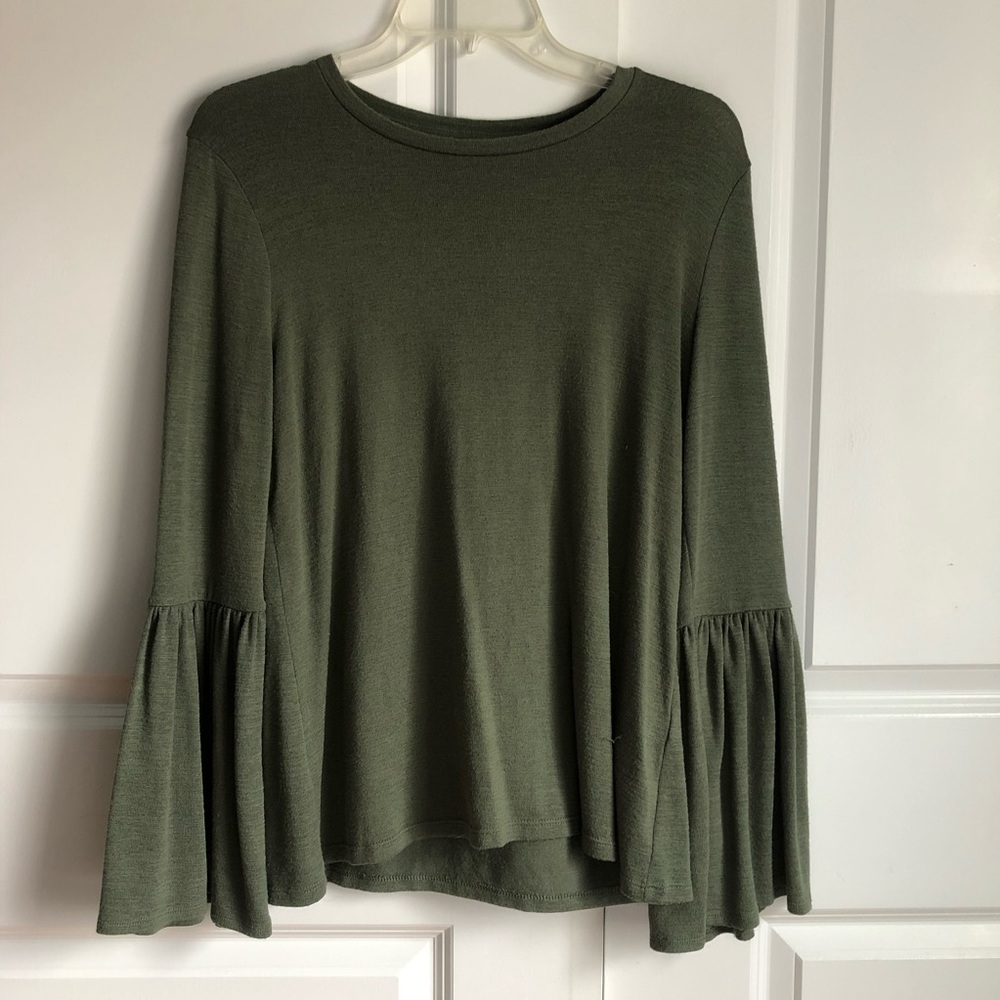 Green Cottagecore Long Sleeve Shirt